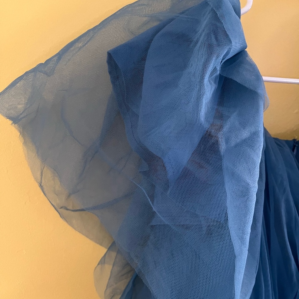 Ivy City Co Blue Tulle Maxi Dress - Picture 5 of 6